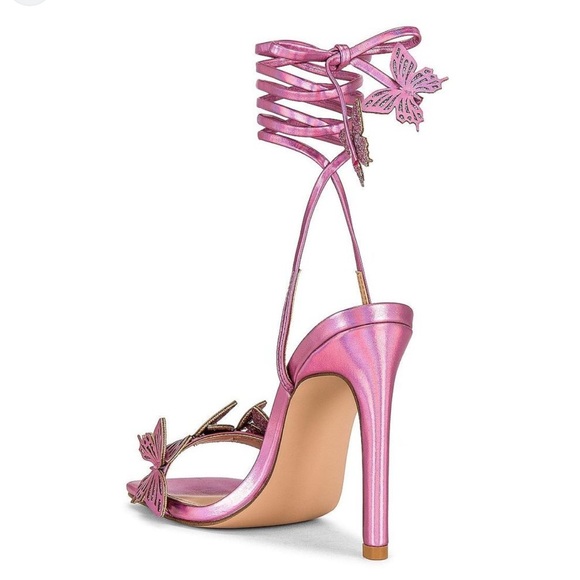 Steve madden Utopia Metallic Butterfly Embellished Ankle Wrap Dress Sandals - Picture 2 of 13